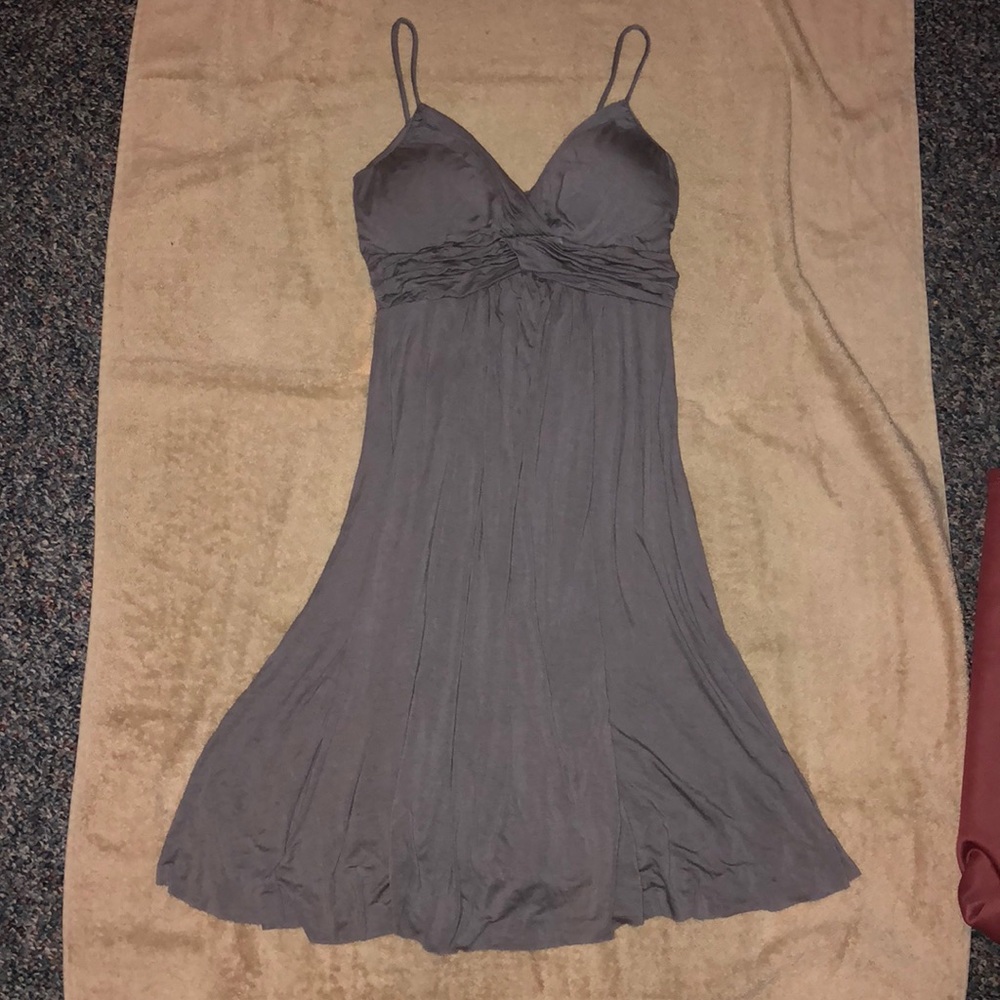 Gray spaghetti strap dress